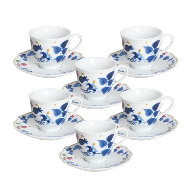 Juego De Taza  De Porcelana Para Cafe X 6und. Modelo Alquimia