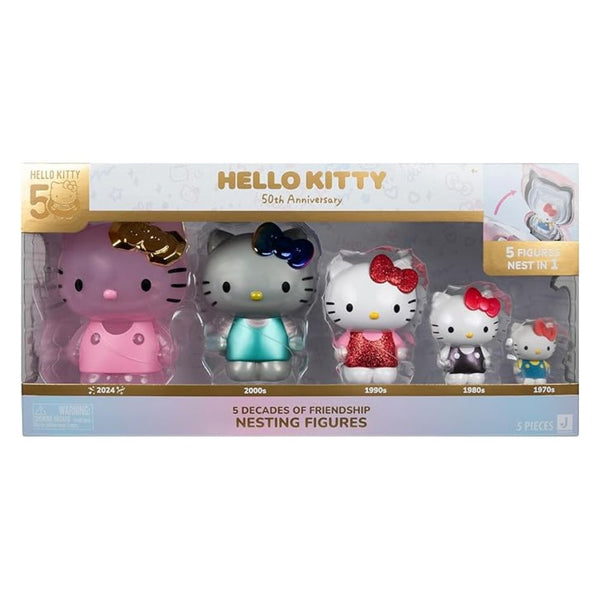 PACK X5 FIGURAS HELLO KITTY AND FRIENDS ANIVERSARIO 50AÑOS