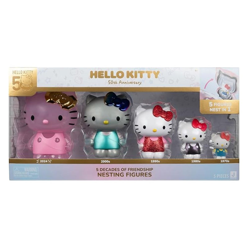 PACK X5 FIGURAS HELLO KITTY AND FRIENDS ANIVERSARIO 50AÑOS