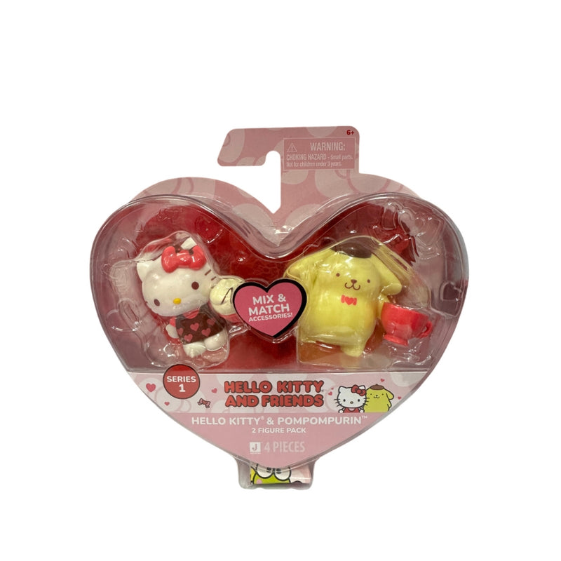 PACK X2 FIGURAS SAN VALENTIN ASST HELLO KITTY AND FRIENDS