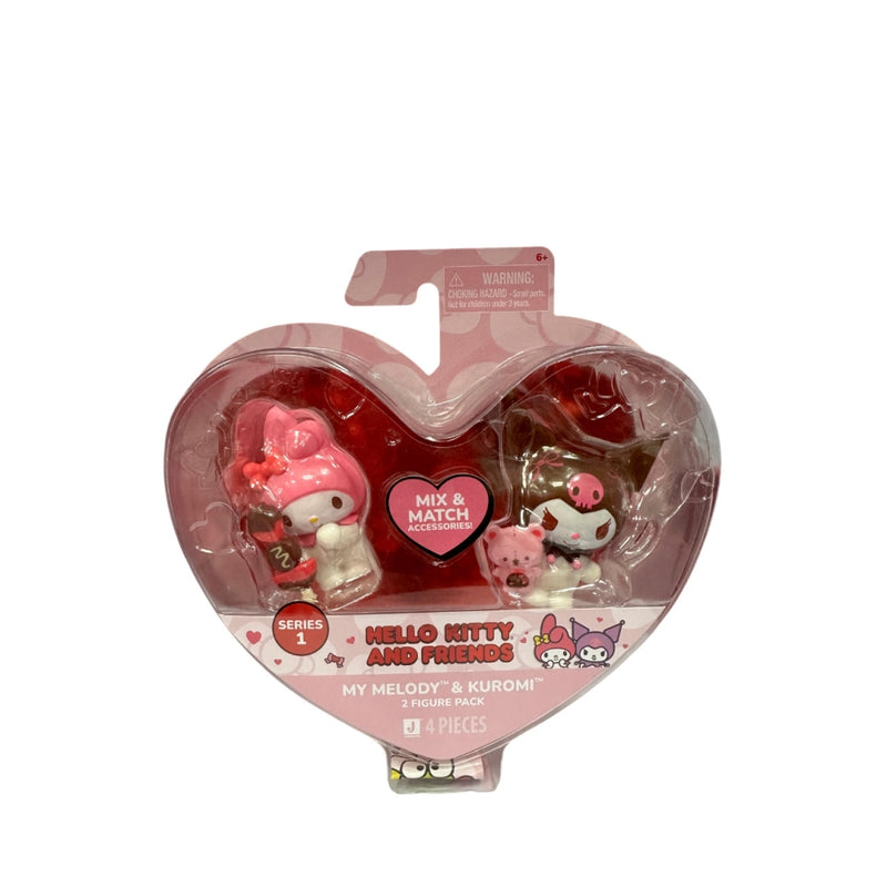 PACK X2 FIGURAS SAN VALENTIN ASST HELLO KITTY AND FRIENDS