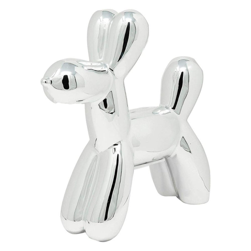 Figura alcancia perro de ceramica color negro 7.5 p