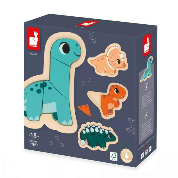 DINO - 4 PUZZLES EVOLUTIFS DINO