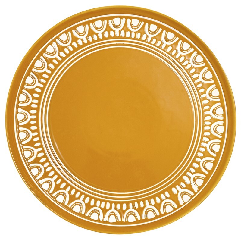 Fuente Plato De Gres Redonda Villa Amarillo