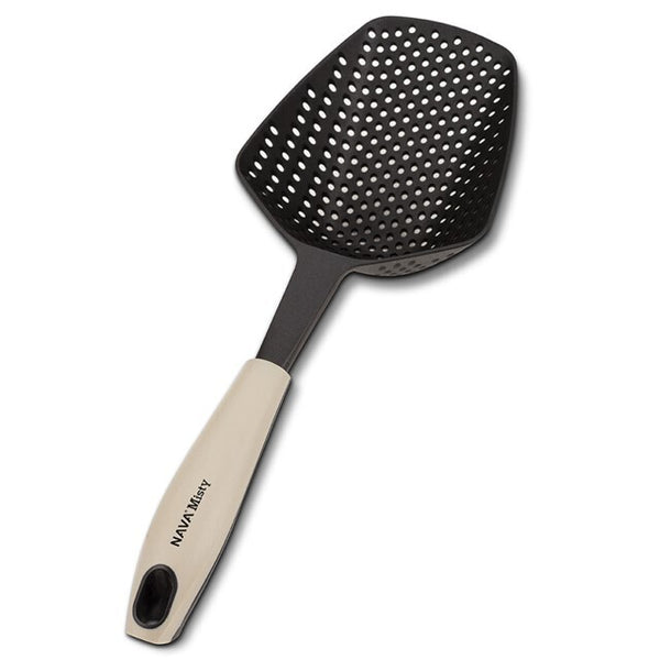 Cuchara Colador De Plastico Misty Color Negro