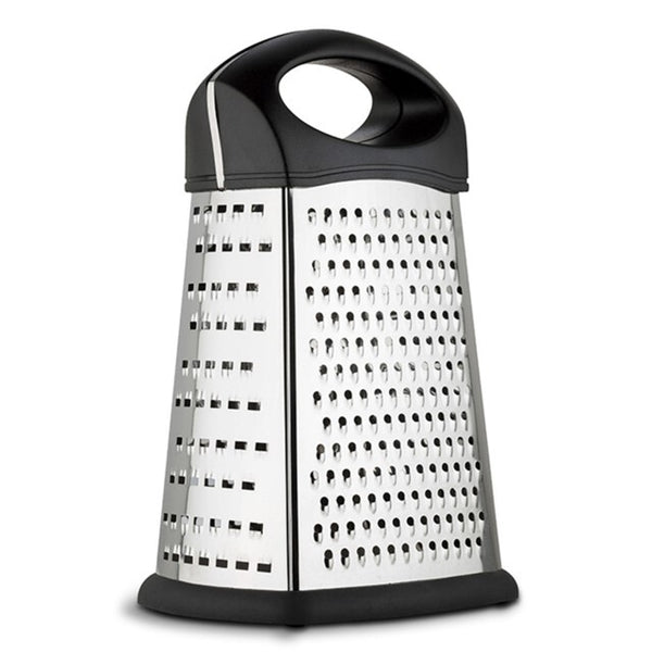 Rallador 4 Caras De Acero Inoxl Y Plastico Mango Negro