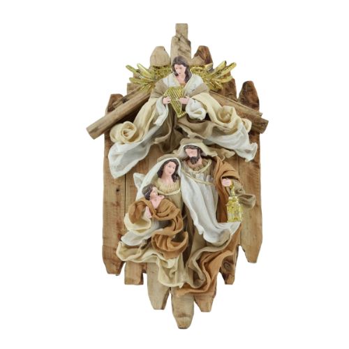 Sagrada Familia Y Angel 8.25x32cm Resina/Poliester