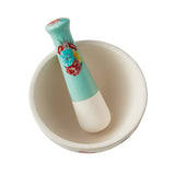 BOWL Y MORTERO DE 5.3 PULGADAS DE CERAMICA MARCA PIONEER WOMAN COLECCIÓN FANCY FLOURISH