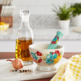 BOWL Y MORTERO DE 5.3 PULGADAS DE CERAMICA MARCA PIONEER WOMAN COLECCIÓN FANCY FLOURISH