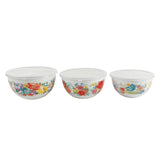 JUEGO DE 3 BOWLS DE ACERO CON TAPA MARCA PIONEER WOMAN COLECCIÓN SWEET ROMANCE