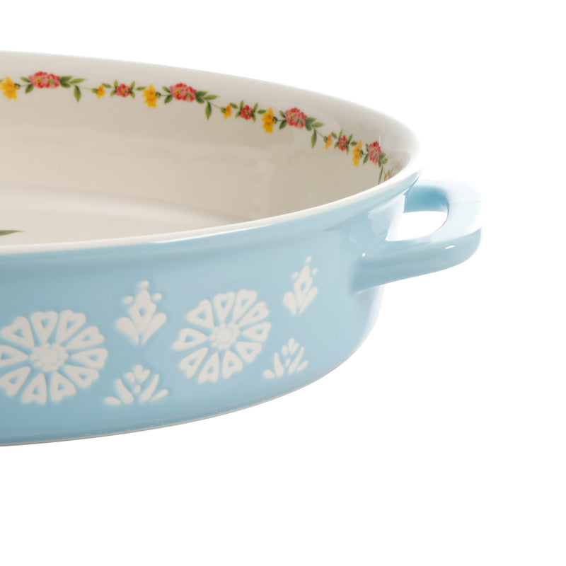 JUEGO DE 2 FUENTES HONDAS DE CERAMICA  MARCA PIONEER WOMAN COLECCIÓN SWEET ROSE
