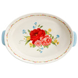 JUEGO DE 2 FUENTES HONDAS DE CERAMICA  MARCA PIONEER WOMAN COLECCIÓN SWEET ROSE