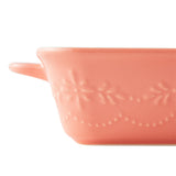 JUEGO DE 2 FUENTES RECTANGULAR DE CERAMICA MARCA PIONEER WOMAN COLECCION SWEET ROMANCE