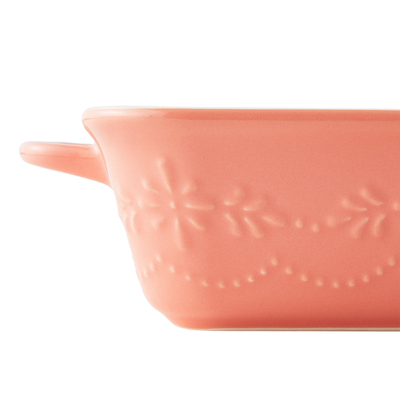 JUEGO DE 2 FUENTES RECTANGULAR DE CERAMICA MARCA PIONEER WOMAN COLECCION SWEET ROMANCE