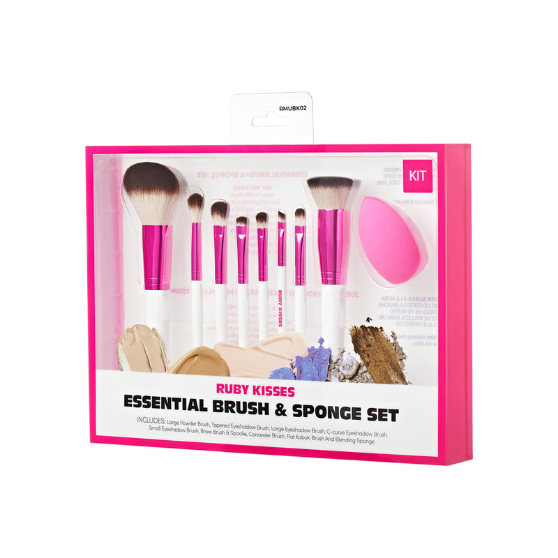 RK Makeup Brush Set with Sponge