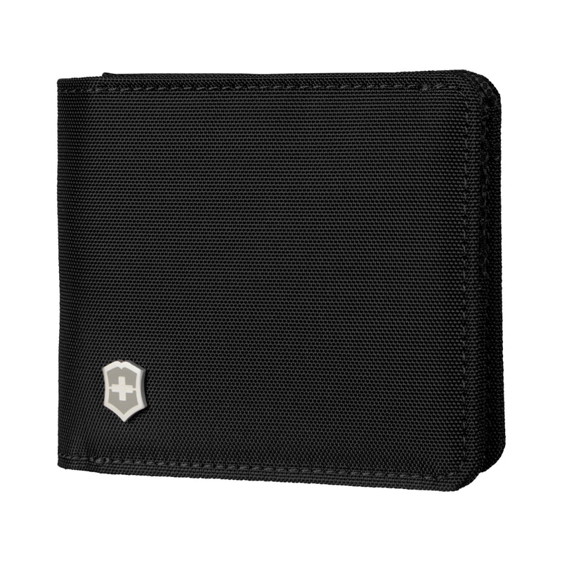 BILLETERA TRAVEL ACCESSORIES EXT, BI-FOLD WALLET WITH COIN POUCH RFID, BLACK