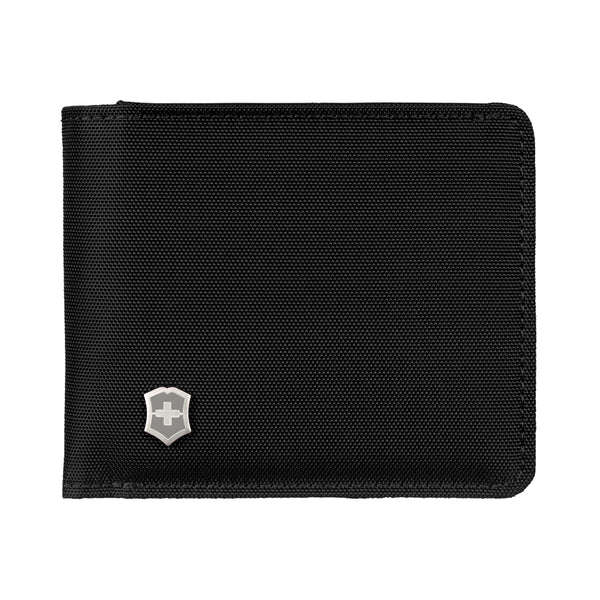 BILLETERA TRAVEL ACCESSORIES EXT, BI-FOLD WALLET WITH COIN POUCH RFID, BLACK
