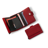 ALTIUS SECRID, LEATHER CARD WALLET, RED