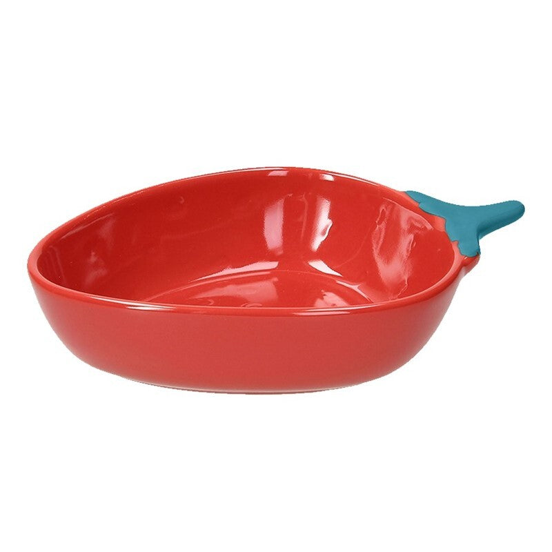 Bowl De Porcelana Modelo Fresa Fragole Rojo/Verde