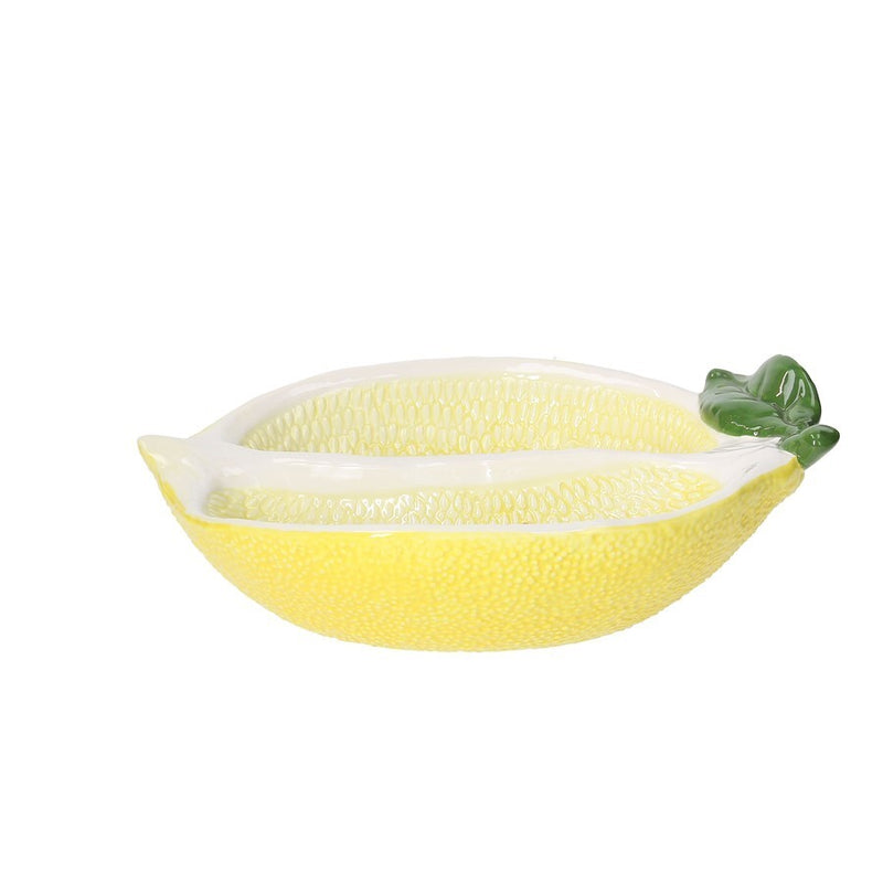Bolws De Porcelana Aperitivos  Doble Lemon Garden Amarillo/ Verde