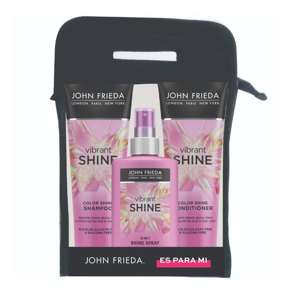 Pack John Frieda Vibrant Shine Sh250ml+ Aco250ml+ Spray150ml