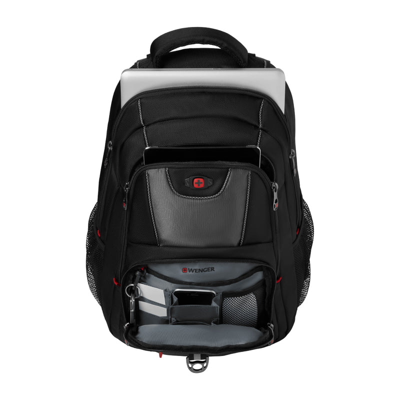 WENGER PILLAR 16 PULG, LAPTOP BACKPACK BLACK/GREY