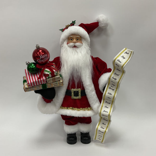 Santa 18cm Rojo/Verde/Blanco Poliester