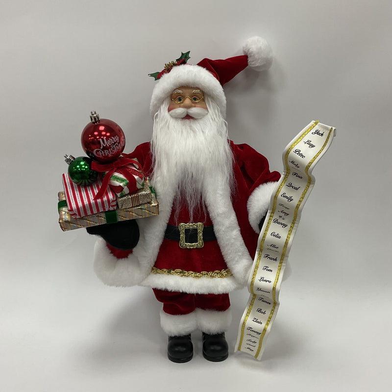 Santa 18cm Rojo/Verde/Blanco Poliester