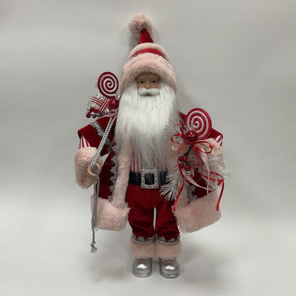 Santa 18 cm Rojo/Blanco Poliester