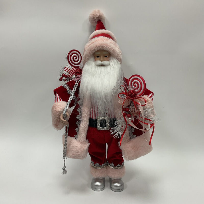 Santa 18 cm Rojo/Blanco Poliester