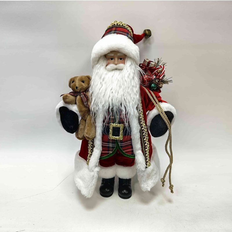 Santa Rojo/Blanco 18cm Poliester