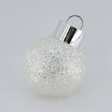 Bola C/Luz Navideña 15cm Plateado/Transparente Plastico
