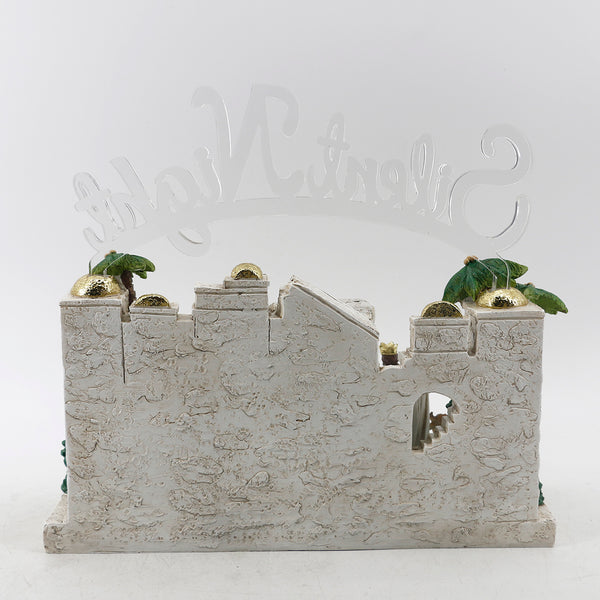 Nacimiento C/ Luz En Retablo 29cm Resina Plastica