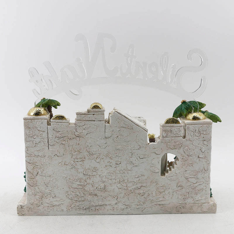 Nacimiento C/ Luz En Retablo 29cm Resina Plastica