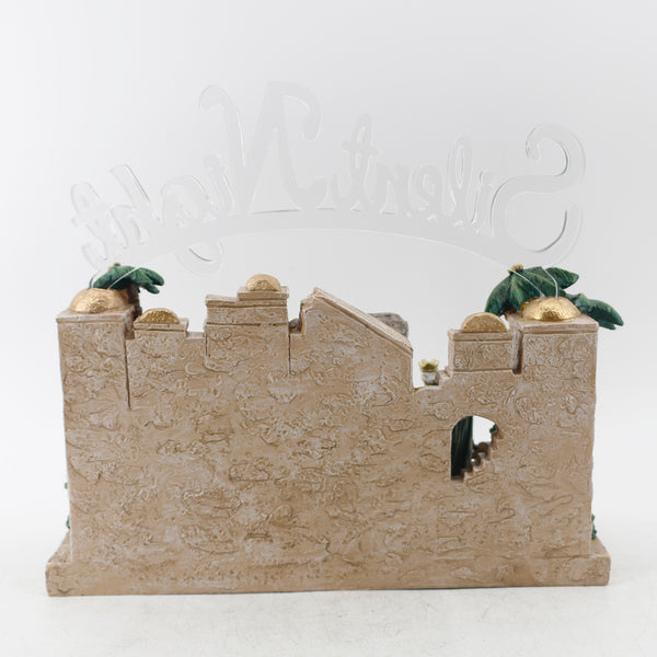 Nacimiento En Retablo C/Luz 29cm Resina Plastica