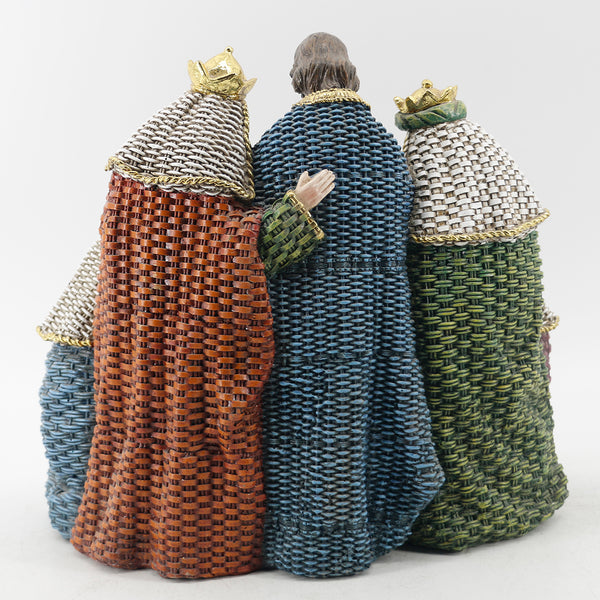 Nacimiento C/Reyes Magos 27cm Resina Plastica