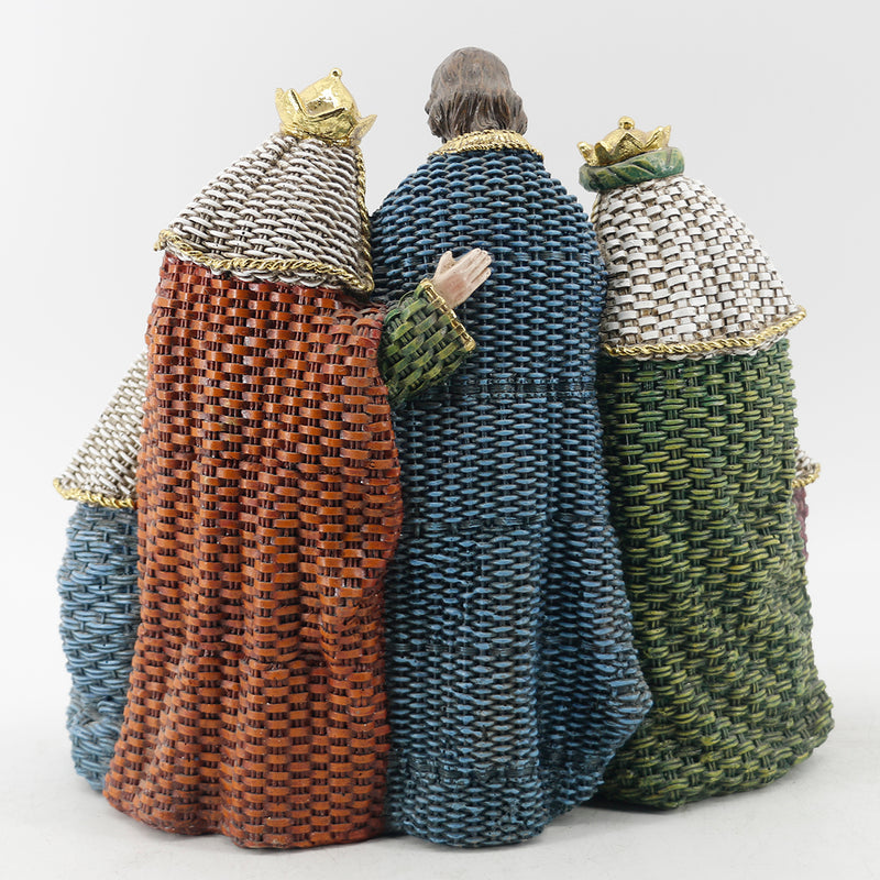 Nacimiento C/Reyes Magos 27cm Resina Plastica