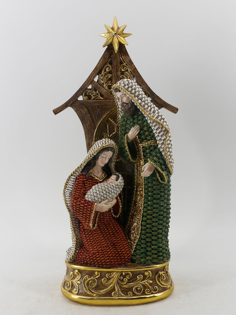 Sagrada Familia En Establo Y estrela 44 cm Resina Plastica