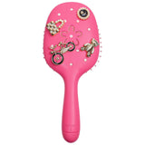 CEPILLO CON DIJES PARA EL CABELLO - ROSA FUERTE rosado