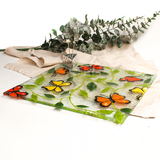 Tabla cuadrada mariposa multicolor