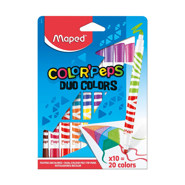 Plumones Duo 2 en 1x10 4 75mm ColorPeps