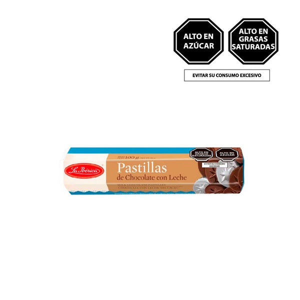 La Ibérica Pastillas De Leche 100 gr. Chocolate elaborado a base de pasta de cacao. Porcentaje de cacao: 40%. (5831216070808)