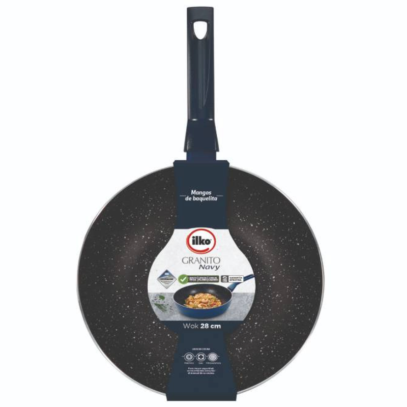 Wok granito navy 28cm 2.2mm