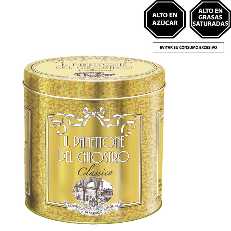 Lazzaroni Panettone Classico Gold Ribbon Tin 1k