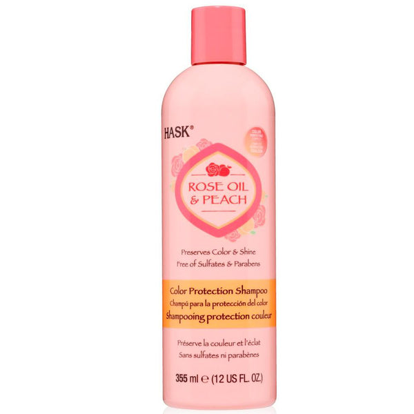 Hask Rose & Peach Shampoo 355ml (6068029194392)