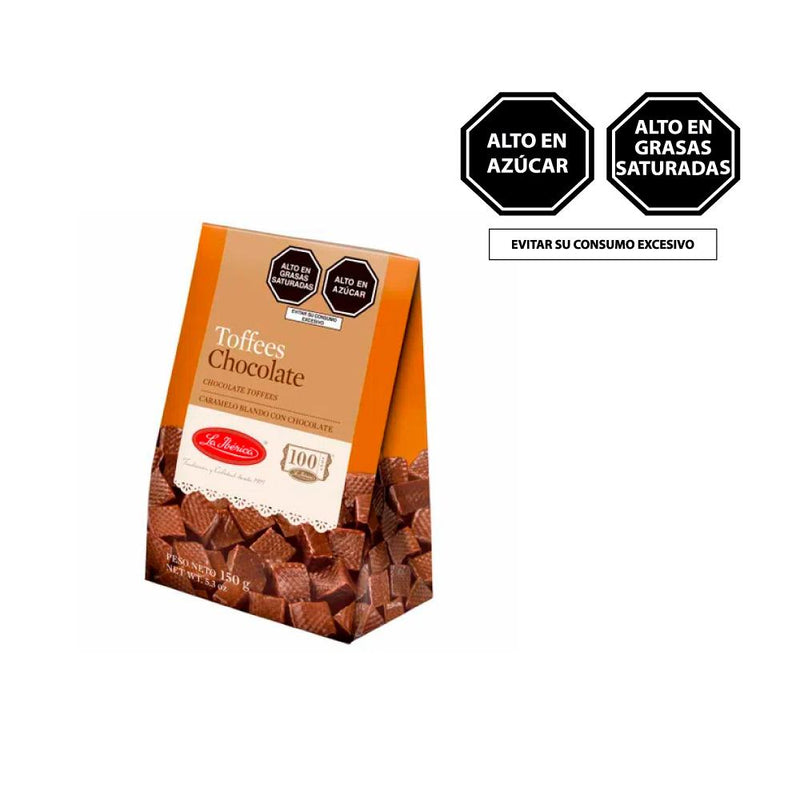 La Ibérica Toffees de Chocolate 150 gr. Caramelos blandos con chocolate. (5831217905816)