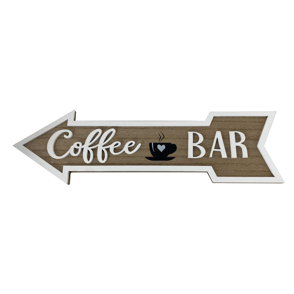 Placa Decor Coffe Bar 39x10.7x1 cm