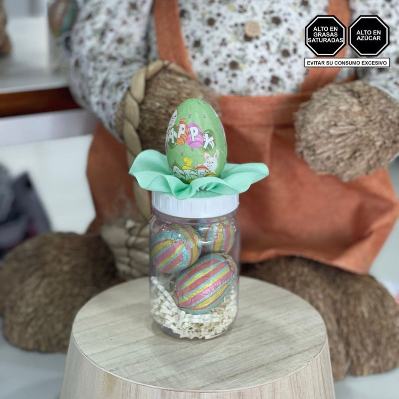 HUEVO DE PASCUA CHOCOPRINT POMO CON CONEJO