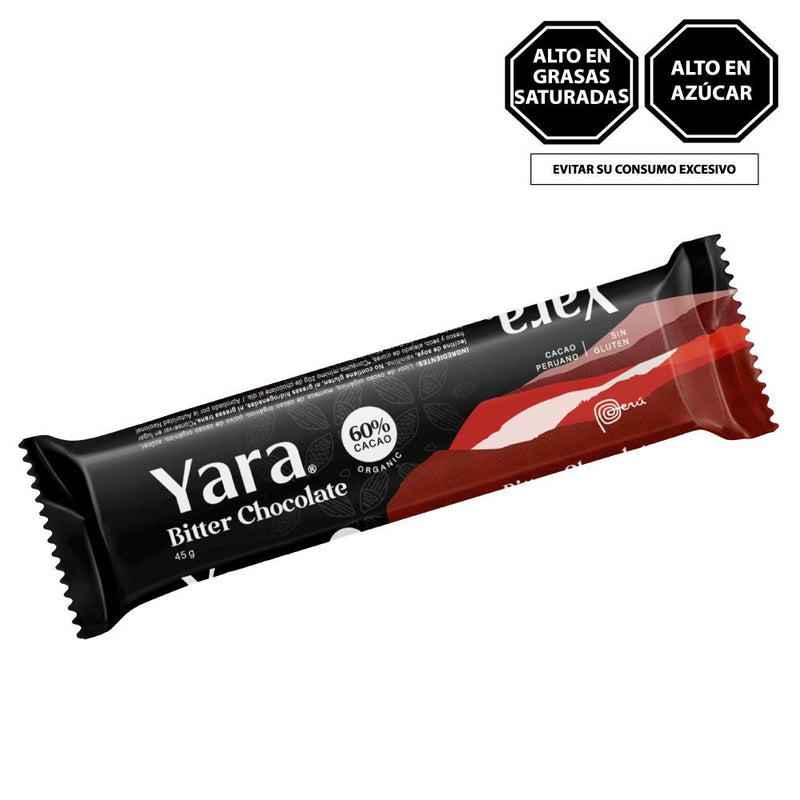 Yara Chocolate Bitter 60% Cacao Orgánico 45gr (6815105843352)