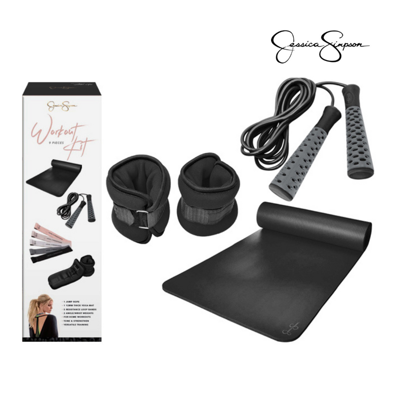JESSICA SIMPSON Kit para ejercicio 9 piezas negro